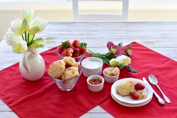 Romantic brunch or tea to celebrate special holiday events such as Easter, Valentines Day, Mother's Day or birthday