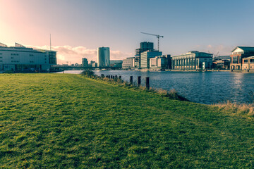 Obraz premium sunset over the river