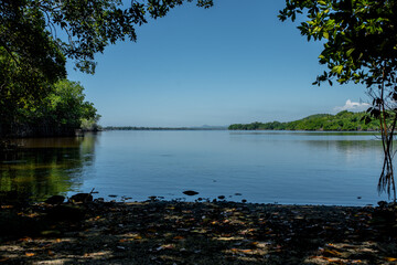 Paisaje de laguna en manialtepec, oaxaca © JoseAntonio
