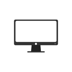 Computer monitor icon. Vector illustration.