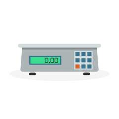 Electronic scales for products. Vector illustration.