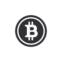 Bitcoin vector icon. Crypto currency symbol. Blockchain secure cryptocurrency. Coin icon. Money symbol. Finance symbol. Cash icon. Currency exchange. Money. Financial operations. Transfer. Bitcoin