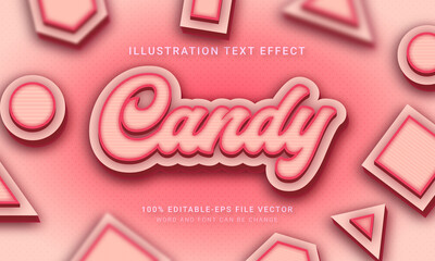 Pink Candy 3d text style effect