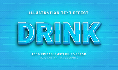 Drink Water 3d text style effect