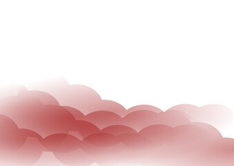 pink background with clouds and copy space for text