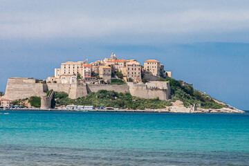 Fototapeta na wymiar City of Calvi on Corse and the citadel of the city