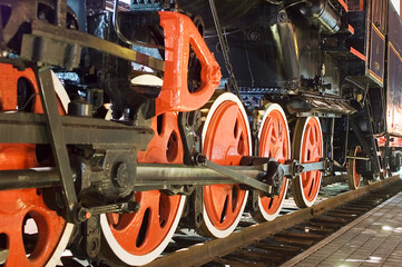 Steam locomotive detail.