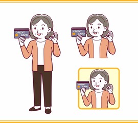 Elderly woman with gray hair