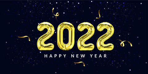 Obraz na płótnie Canvas Happy new year 2022 illustration