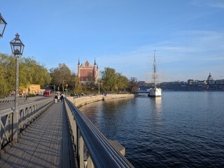 AF Chapman and Admiralty House on the western shore of the islet Skeppsholmen in central Stockholm, Sweden.