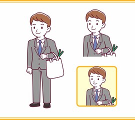 Young office worker man