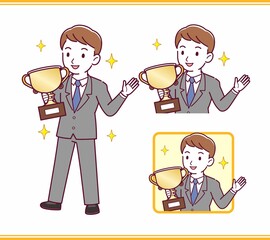 Young office worker man