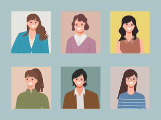 collection of avatar people vector design. Job hiring choose concept.