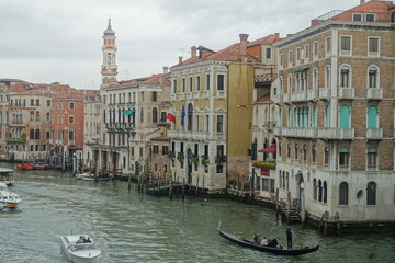 Canal and buildings photo taken in Venice, Italy