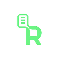 R List Letter Business Logo Design Graphic Concept