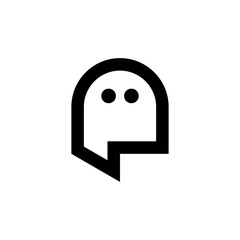 Ghost logo design is simple