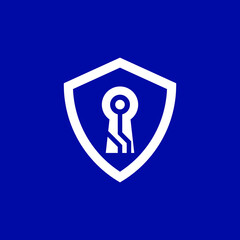 Security Key Software Logo Design Graphic Concept