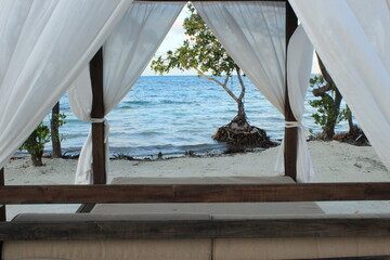 Seaside cabana, Belize