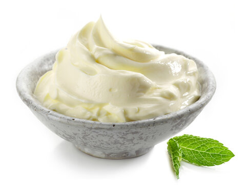 bowl of whipped mascarpone cream cheese