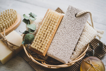 軽石　スキンケアボディケアイメージ素材