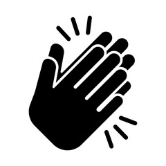 clapping hands icon vector