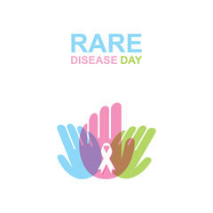 Obraz premium rare disease day poster design