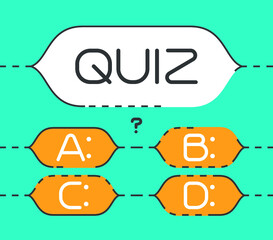 Quiz flat concept. Vector illustration
