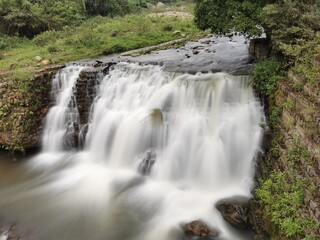 Fototapeta premium Waterfall in the Nilgiri forest, Tamilnadu,India. 