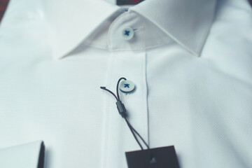 white shirt with collar and button