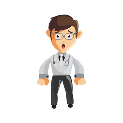 Doctor Man characters hospital medicine staff clothes illustration Standing