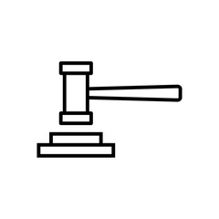 auction icon line style vector for your design