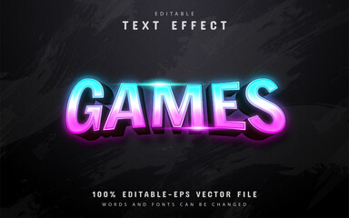 Naklejka na ściany i meble Games text, gradient style text effect