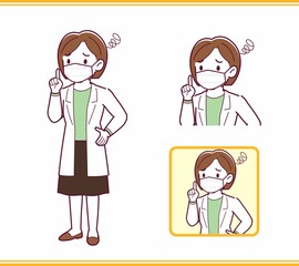 Young woman in a lab coat