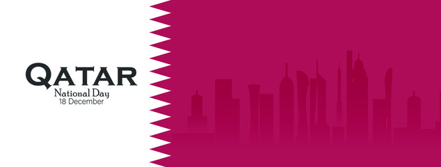 Doha, Qatar building, vector illustration.