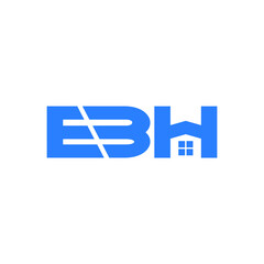 EBH logo EBH icon EBH vector EBH monogram EBH letter EBH minimalist EBH triangle EBH flat Unique modern flat abstract logo design  