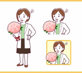 Young woman in a lab coat_A