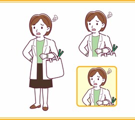 Young woman in a lab coat_A