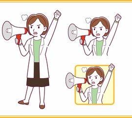 Young woman in a lab coat_A