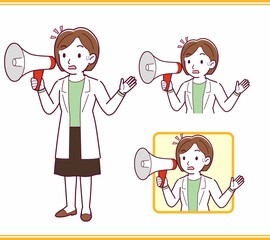 Young woman in a lab coat_A