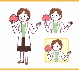 Young woman in a lab coat_A