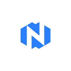 N logo N icon N vector N monogram N letter N minimalist N triangle N flat Unique modern flat abstract logo design  