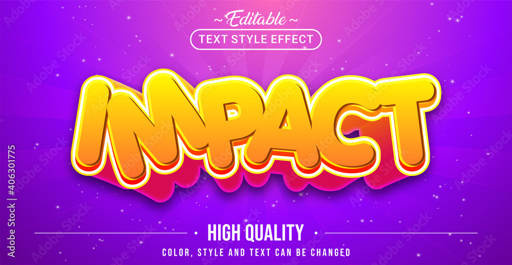 Poster Editable text style effect - Impact text style theme.