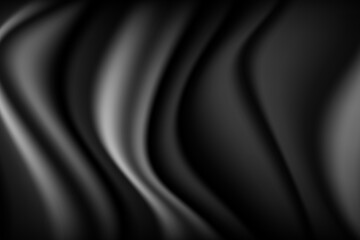  Abstract background with black satin silky cloth smooth texture.