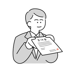 育休を取得するビジネスマン