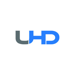 UHD logo UHD icon UHD vector UHD monogram UHD letter UHD minimalist UHD triangle UHD flat Unique modern flat abstract logo design  