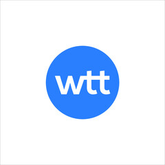 wtt logo wtt icon wtt vector wtt monogram wtt letter wtt minimalist wtt triangle wtt flat Unique modern flat abstract logo design 