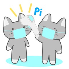 検温熱を測る猫さん