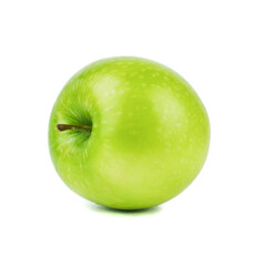 Fresh Ripe green apple isolated on a white background, fruit healthy concept