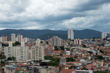 Fototapeta na wymiar Sao Paulo north area with a beautiful sky