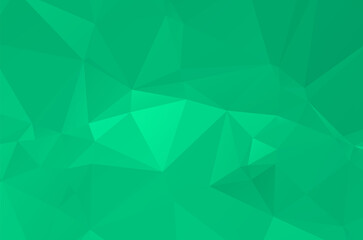 Abstract green vivid wallpaper mosaic background. Geometric triangle